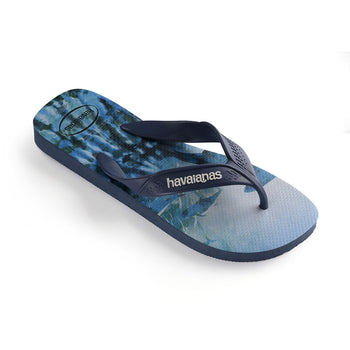 Ciabatte infradito blu con stampa fantasia Havaianas Surf, Brand, SKU p422000194, Immagine 0